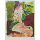 Bob Dylan (B.1941) - 'Woman on a Bed', signed, limited 216/295, Giclée print, Washington Green