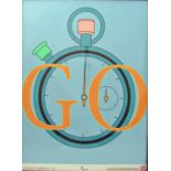 Michael Craig- Martin (B.1941) - 'Go', London 2021 Paralympic Games poster, coloured print, 79 x