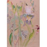 20th century school - Study of Amaryllis and other plants, indistinctly signed Christian K?, mixed