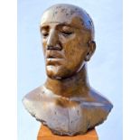 Dame Elisabeth Frink (1930-1993) - 'Tribute I', signed, limited 1/6 bronze bust sculpture, 68 cm