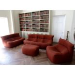 Linge Roset - 'Togo', four piece suite comprising three seat sofa, two seat sofa, lounge chair and