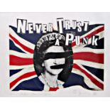Jamie Reid (B.1947) - 'Good Save The Queen - Never Trust a Punk', signed, limited 40/100 digital