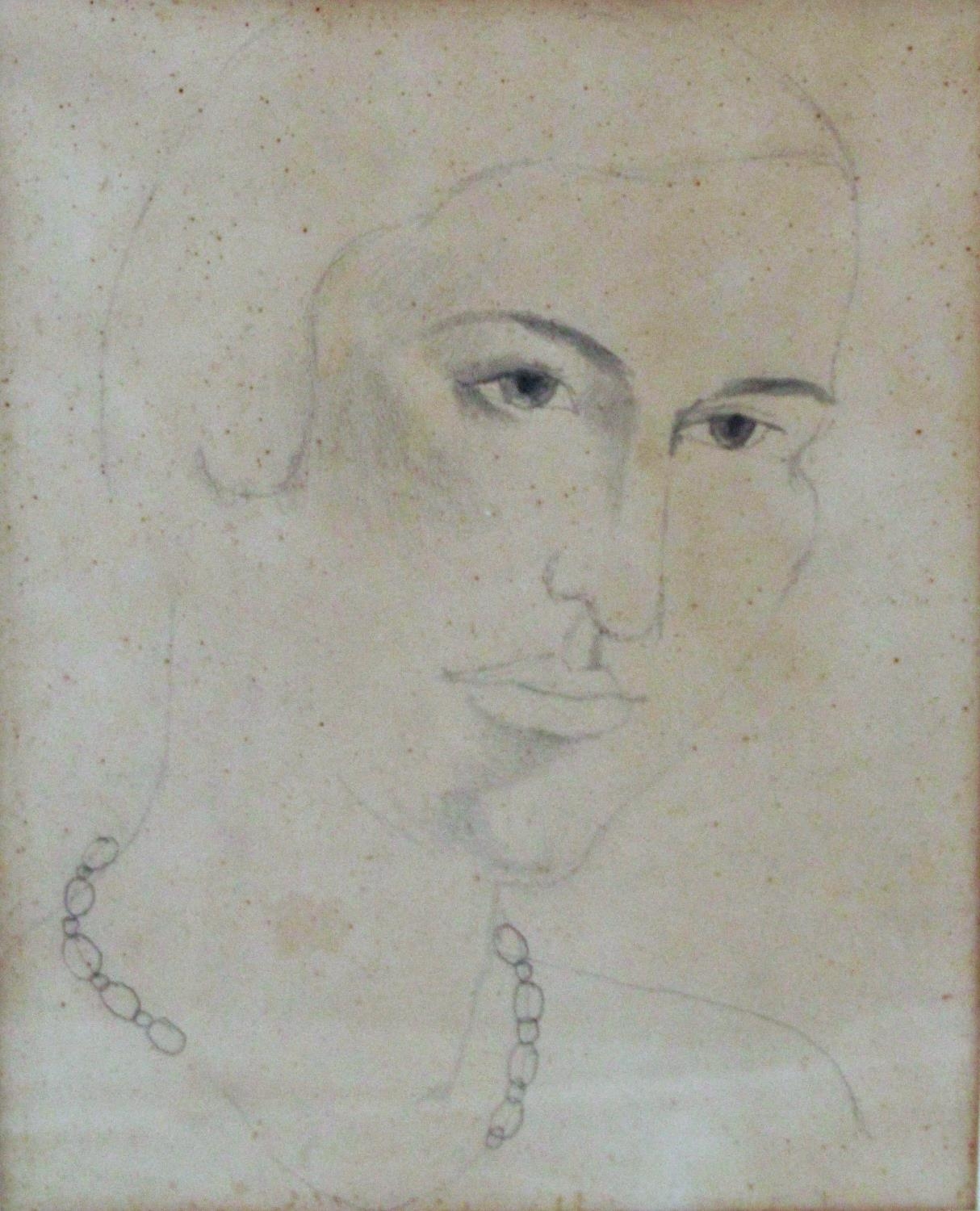 Christopher Wood (1901-1930) - 'Frosca Munster', inscribed verso 'Christopher Wood, Portrait of