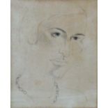 Christopher Wood (1901-1930) - 'Frosca Munster', inscribed verso 'Christopher Wood, Portrait of