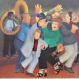 Beryl Cook (1926-2008) - 'Jiving to Jazz' signed, limited 372/650 colour lithograph print, published