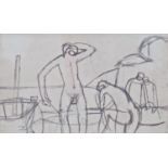 Keith Vaughan (1912-1977) - 'Figures on a Beach', unsigned, inscribed Anthony Hepworth Fine Art