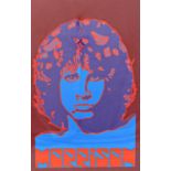 Peter Marsh (20th century) - 'Morrison', iconic study of Jim Morrison, signed and dated 1992,