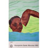 Ronald Brooks Kitaj (1932-2007) - 1972 Munich Olympics poster, 100 x 64cm, unframed