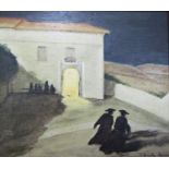 John Spencer Churchill (1909-1992) - 'Two Monks Crossing the Sand of the Aqueduct in Sergovia in the