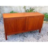 Nils Jonsson for Troeds - 'Domi Monte', teak twin door sideboard, of rectangular form the twin