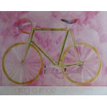 Gregory Richard Curnoe (1936-1992) - Poster of a bicycle, 64 x 82 cm, framed