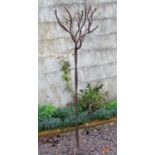 Coated aluminium coat of hall stand in the form of entwined branches, 180cm high