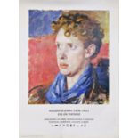 Augustus John National Museum and Gallery of Cardiff poster, featuring Dylan Thomas, 70 x 50cm,