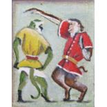 John Spencer Churchill (1909-1992) - 'A Green Monkey and a Pigtail Monkey Dancing', signed, signed