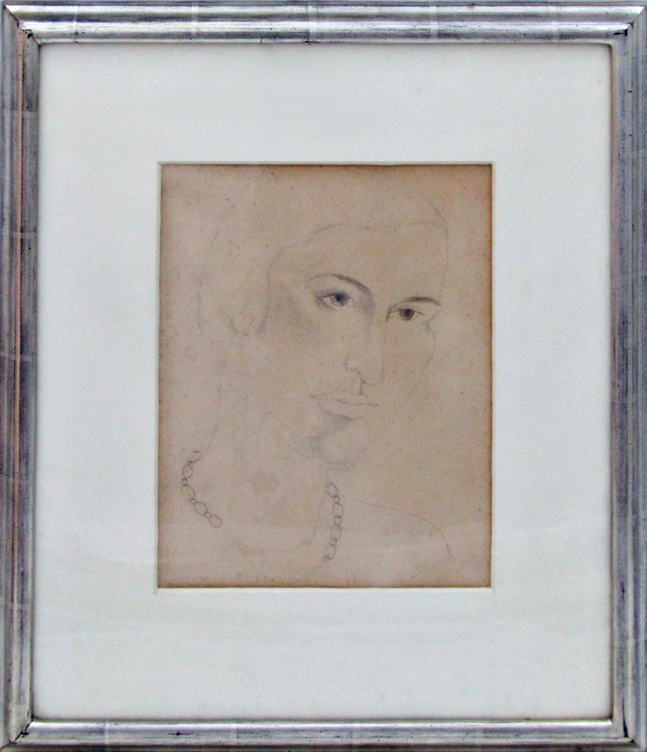 Christopher Wood (1901-1930) - 'Frosca Munster', inscribed verso 'Christopher Wood, Portrait of - Image 2 of 3