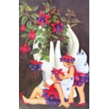 Beryl Cook (1926-2008) - 'Fuchsia Fairies', signed, limited edition 458/650, coloured print