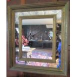 A contemporary wall mirror in an antique style with moulded frame, 80 x 70cm