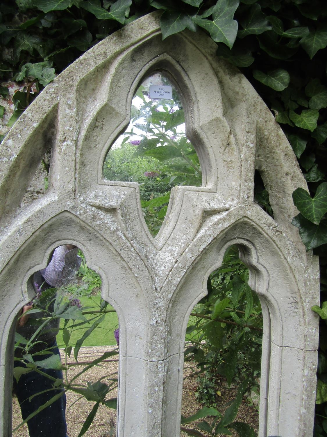 A Gothic style niche window with moulded detail incorporating mirror panels, (composite) 145cm - Image 2 of 2