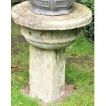 A natural stone plinth/column (column only - pot not included)