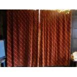 Curtains to Library and Main hallway, all in various sizes, widths and lengths, all in the same