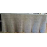 An unusual wicker divider with curtain effect finish, 2m long x 78cm high x 40cm wide