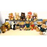 A group of fourteen Harrods teddy bears