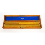 Negretti & Zambra, set of scale rulers, some marked Engine Divided, in mahogany case.