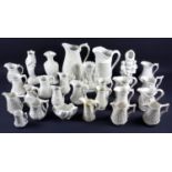 Large Collection of Parian ware, mainly Portmeirion Heritage series, a Worcester leaf vase and