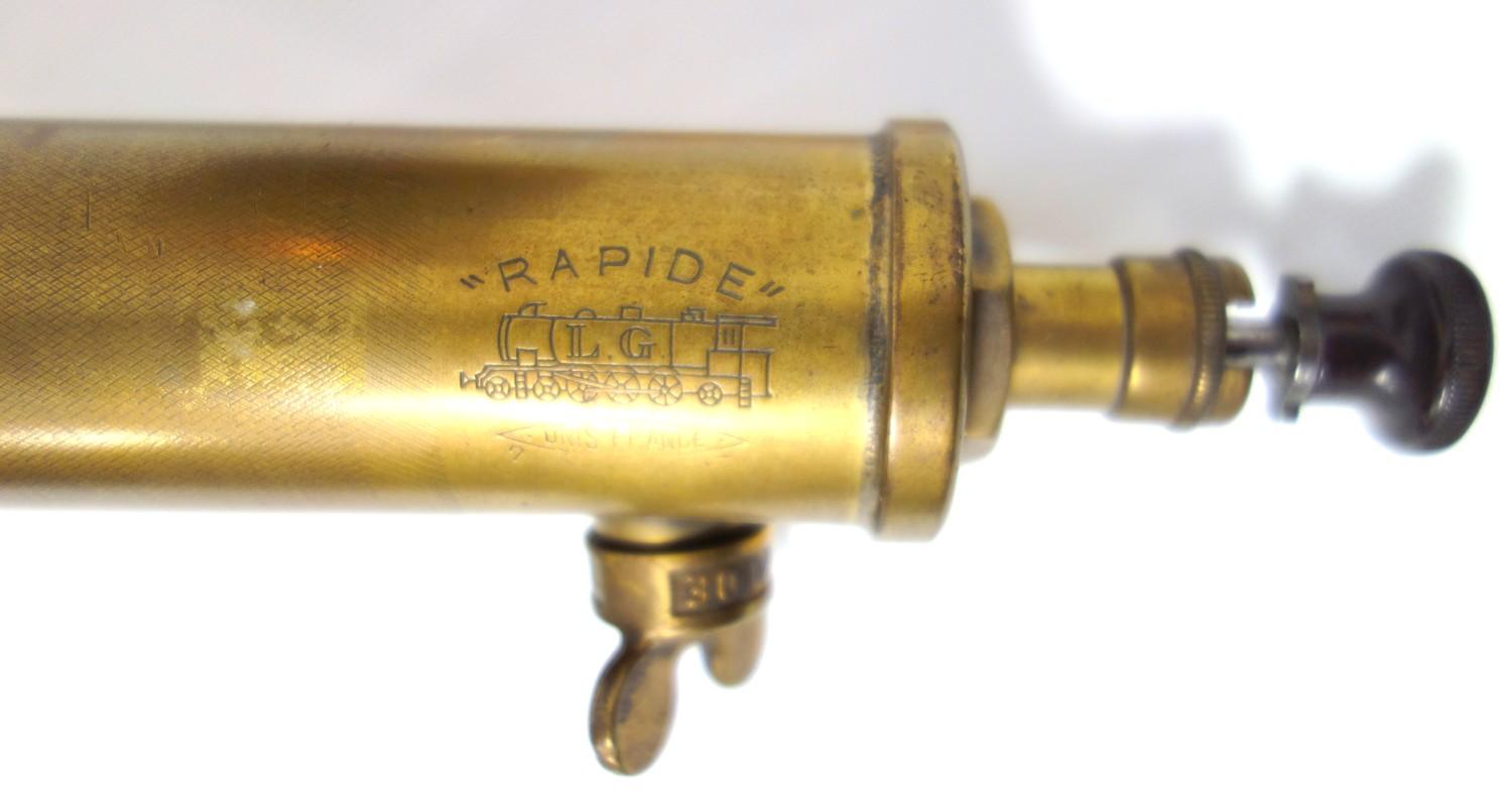 French brass and copper garden spray pump 'Pulverisateur Systeme Muratori', and an old 'Rapide' - Image 5 of 7