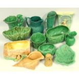 Large Collection of mainly Sylvac matt green glaze, and other items