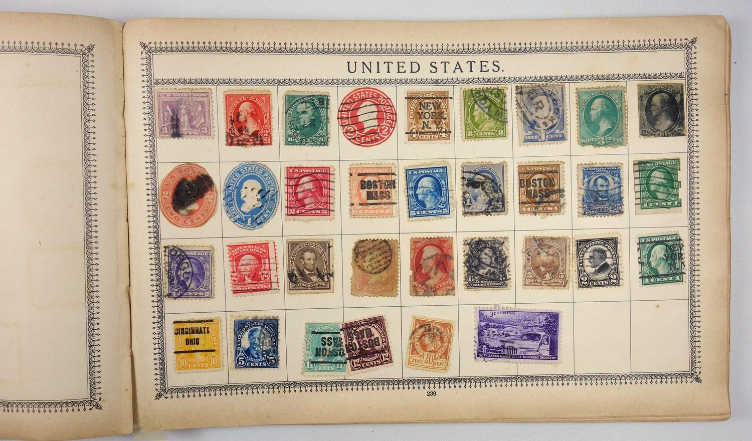 A large collection of stamps, contained in five albums and some loose examples, including a broad - Image 22 of 60