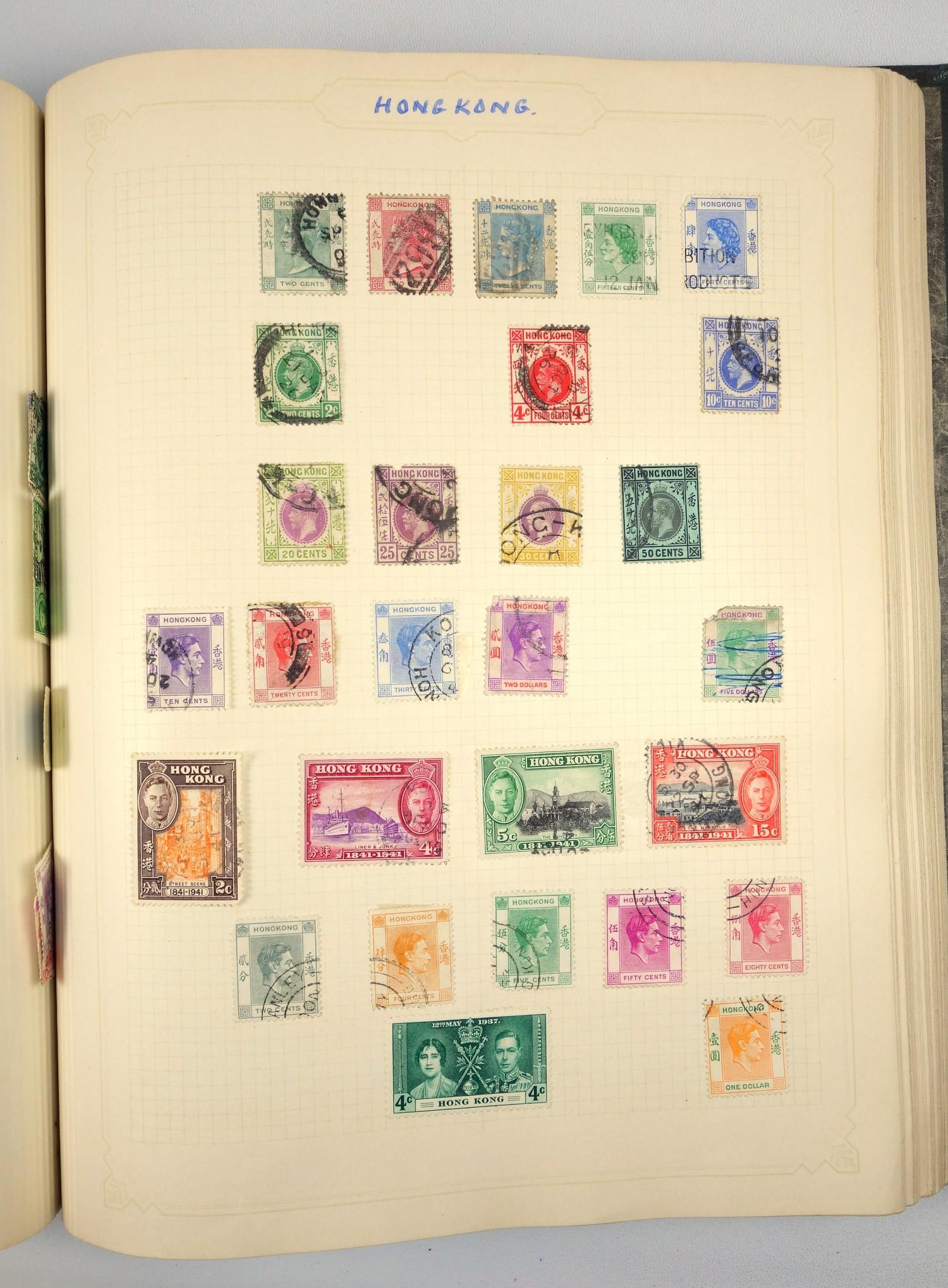 A large collection of stamps, contained in five albums and some loose examples, including a broad - Image 52 of 60