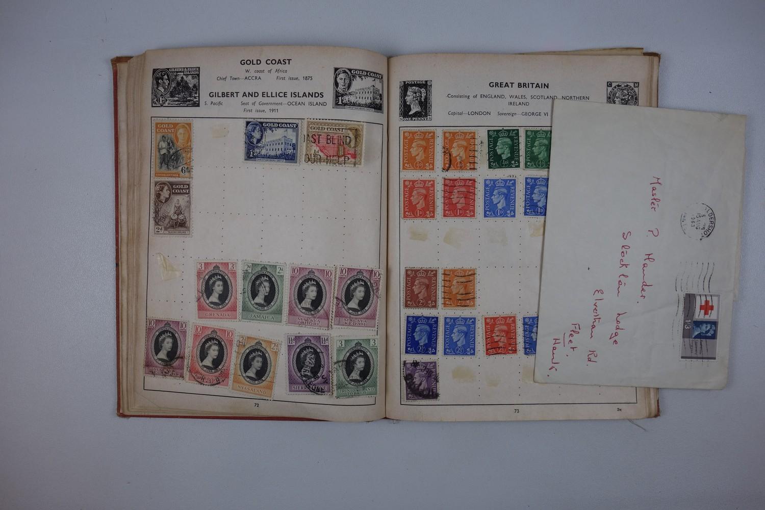 A large collection of stamps, contained in five albums and some loose examples, including a broad - Image 25 of 60