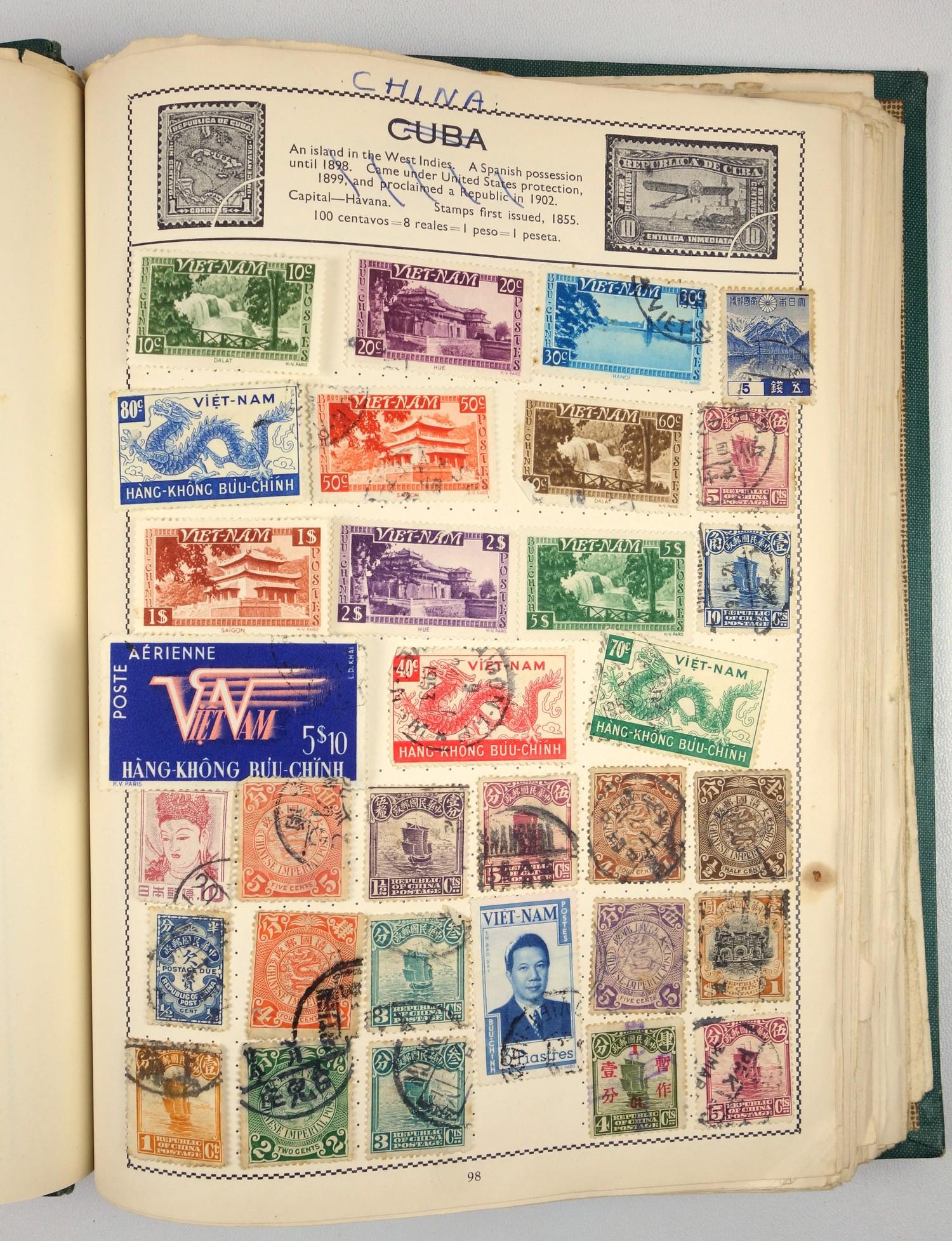 A large collection of stamps, contained in five albums and some loose examples, including a broad - Image 31 of 60