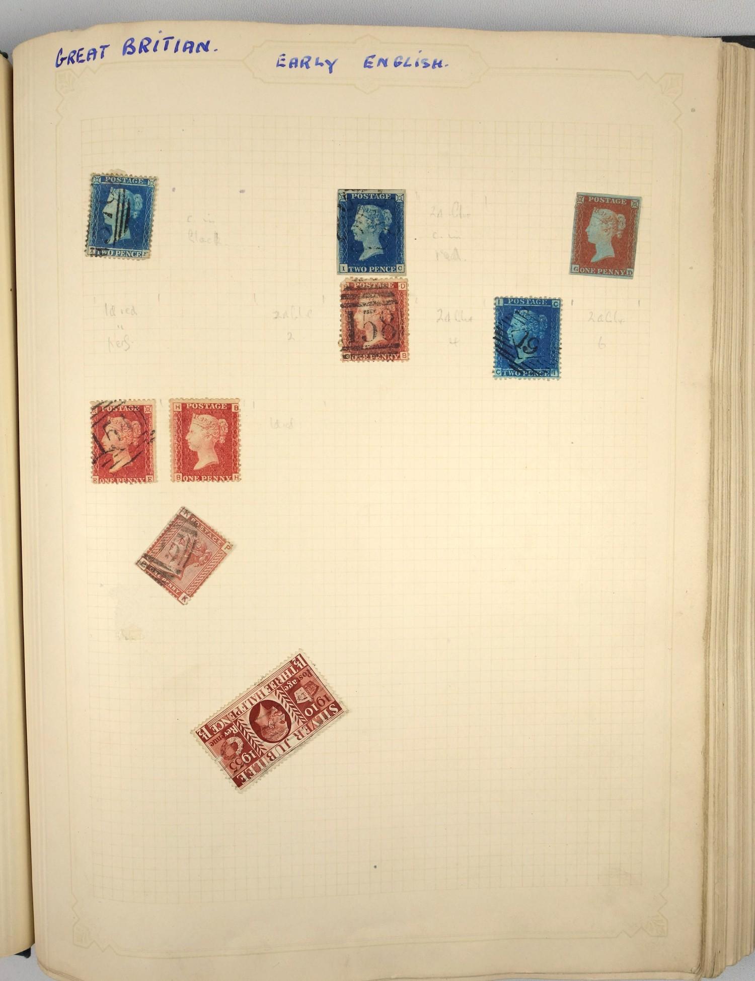 A large collection of stamps, contained in five albums and some loose examples, including a broad - Image 35 of 60