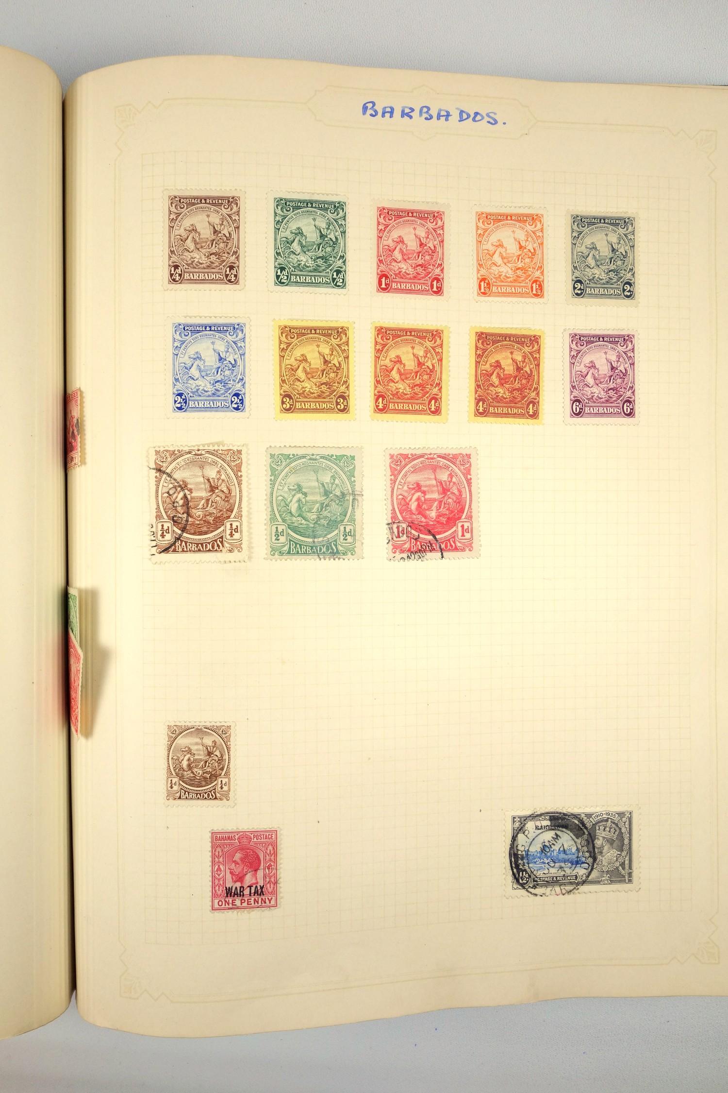 A large collection of stamps, contained in five albums and some loose examples, including a broad - Image 43 of 60