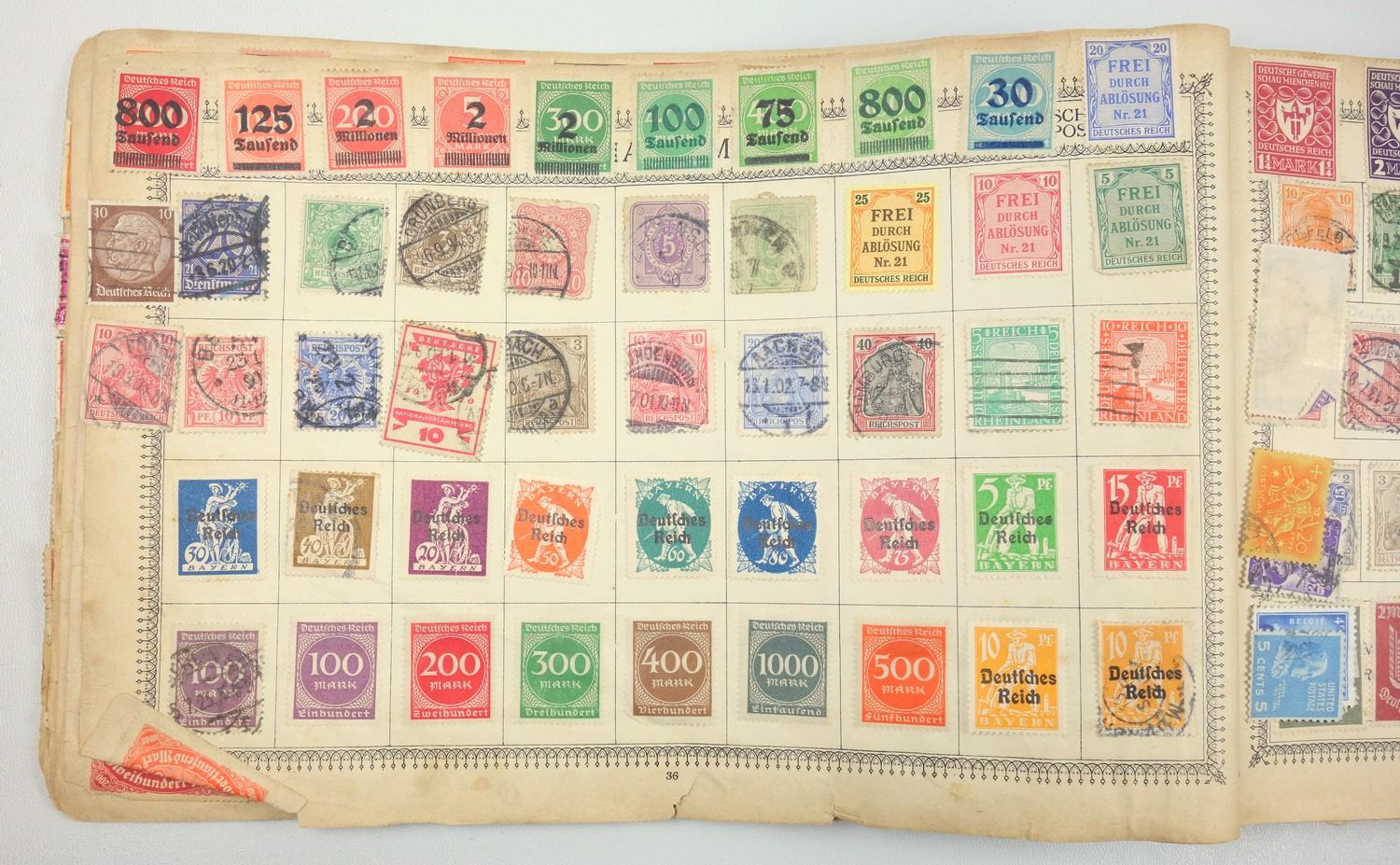 A large collection of stamps, contained in five albums and some loose examples, including a broad - Image 13 of 60