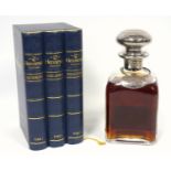 Hennessey Cognac Library decanter, with vintage cognac, case in the form of a three books, 70 cl,