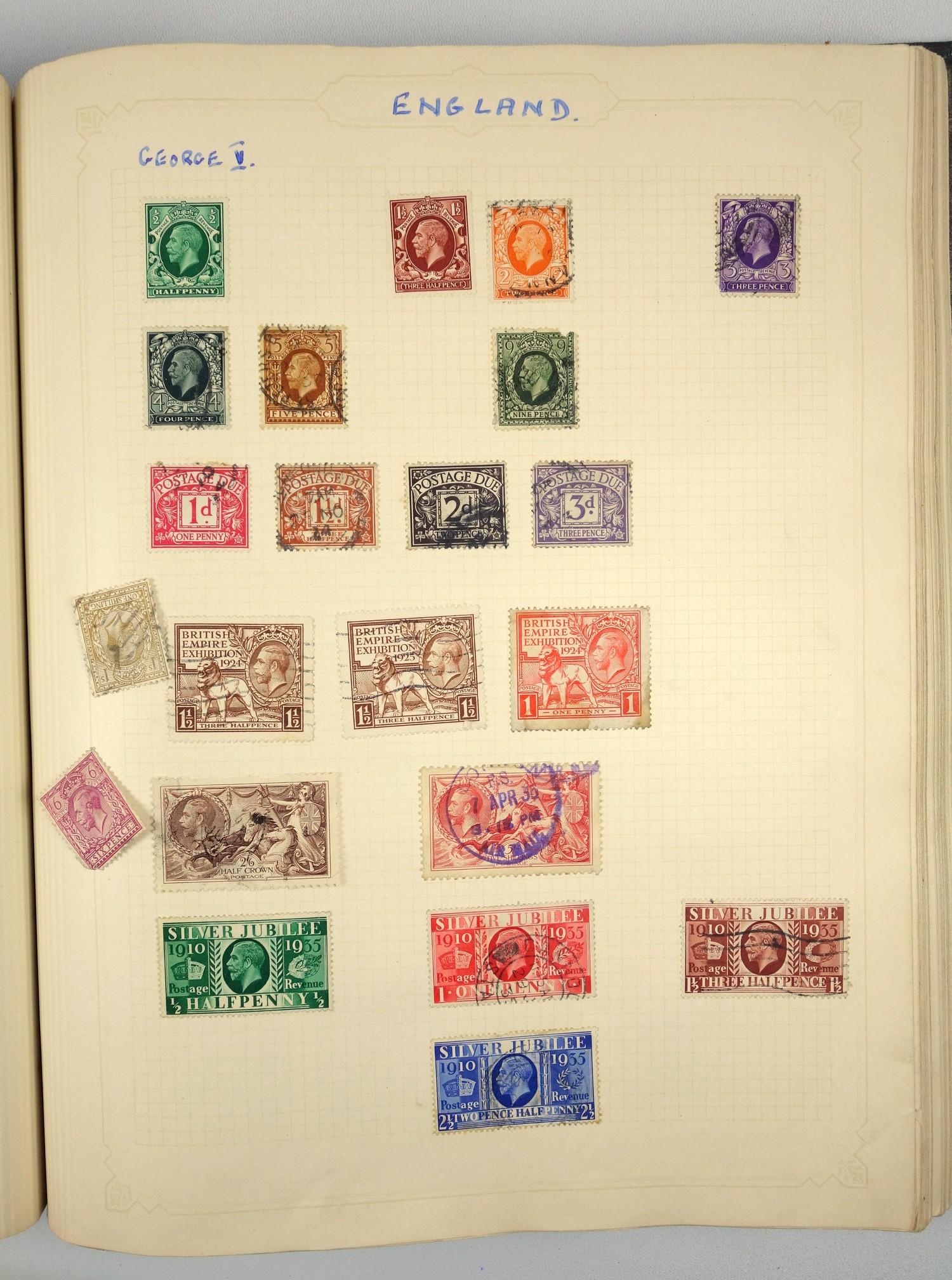 A large collection of stamps, contained in five albums and some loose examples, including a broad - Image 40 of 60