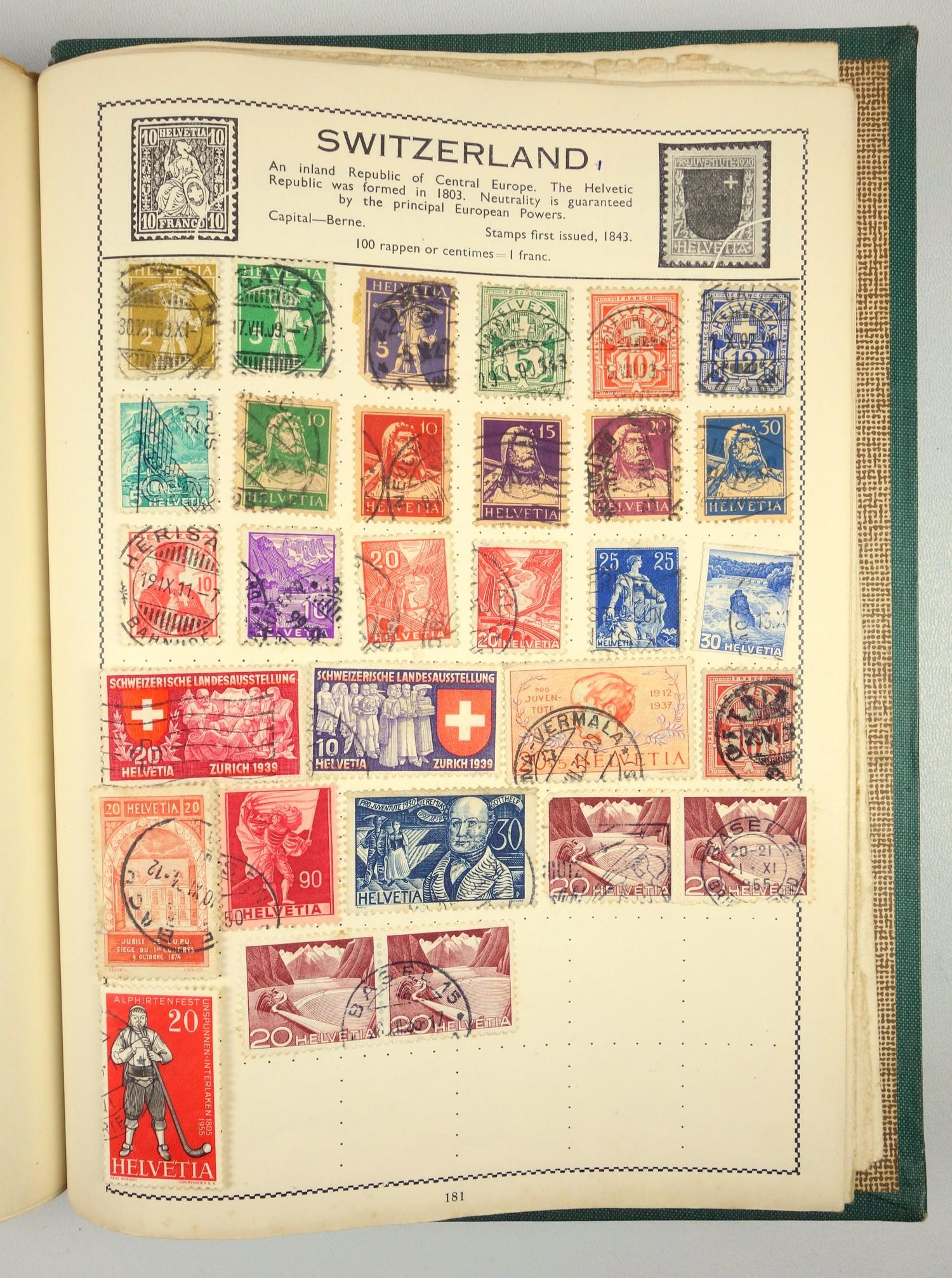 A large collection of stamps, contained in five albums and some loose examples, including a broad - Image 33 of 60