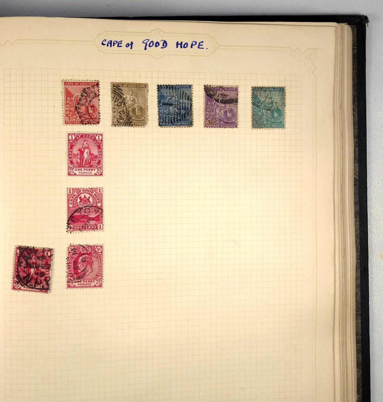 A large collection of stamps, contained in five albums and some loose examples, including a broad - Image 46 of 60