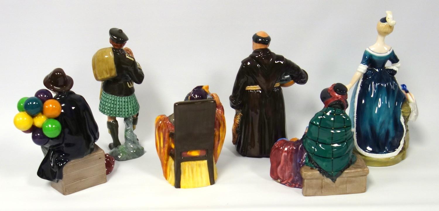 A group of Royal Doulton figures, The Laird, The Jovial Monk HN2144, The Balloon Man HN1954, The - Image 2 of 3