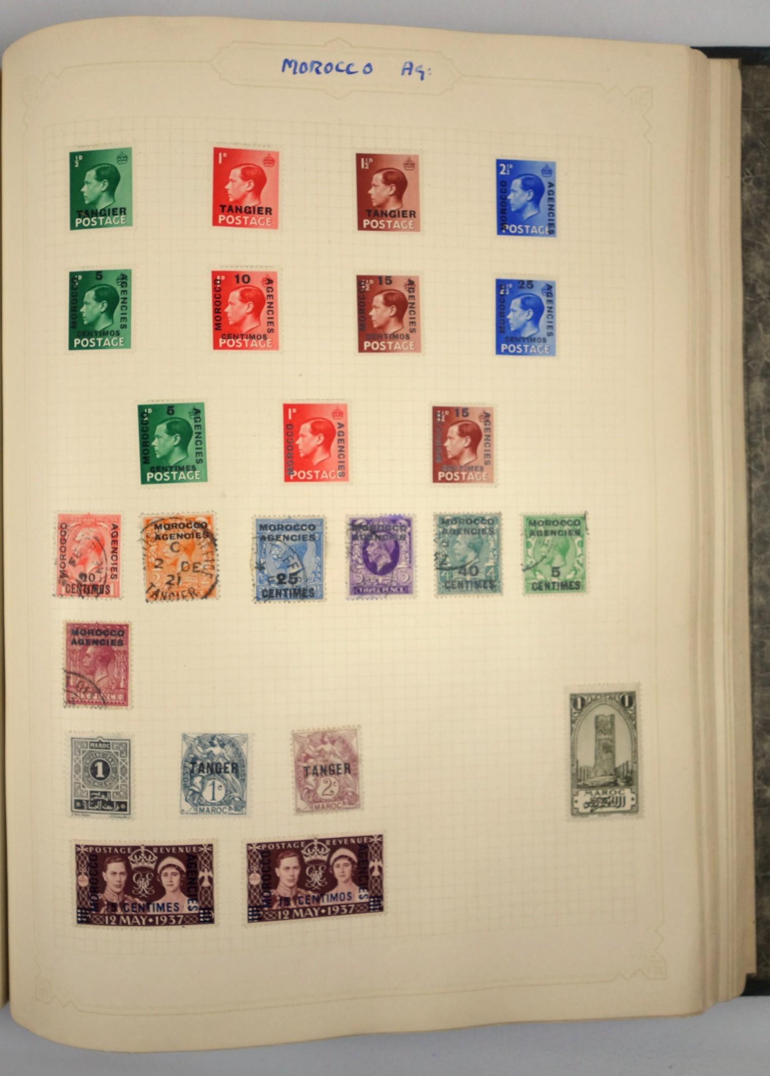 A large collection of stamps, contained in five albums and some loose examples, including a broad - Image 56 of 60