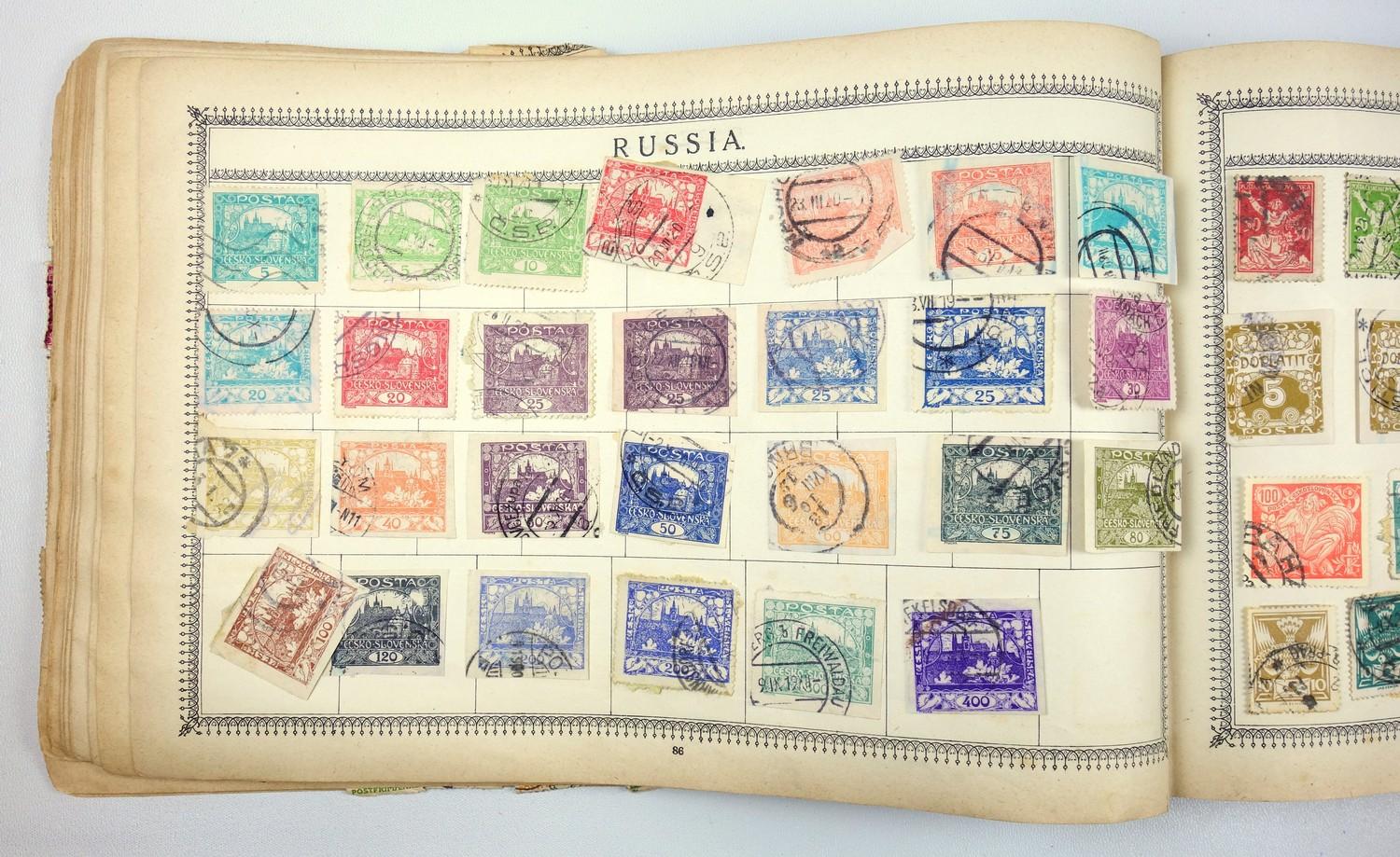 A large collection of stamps, contained in five albums and some loose examples, including a broad - Image 17 of 60