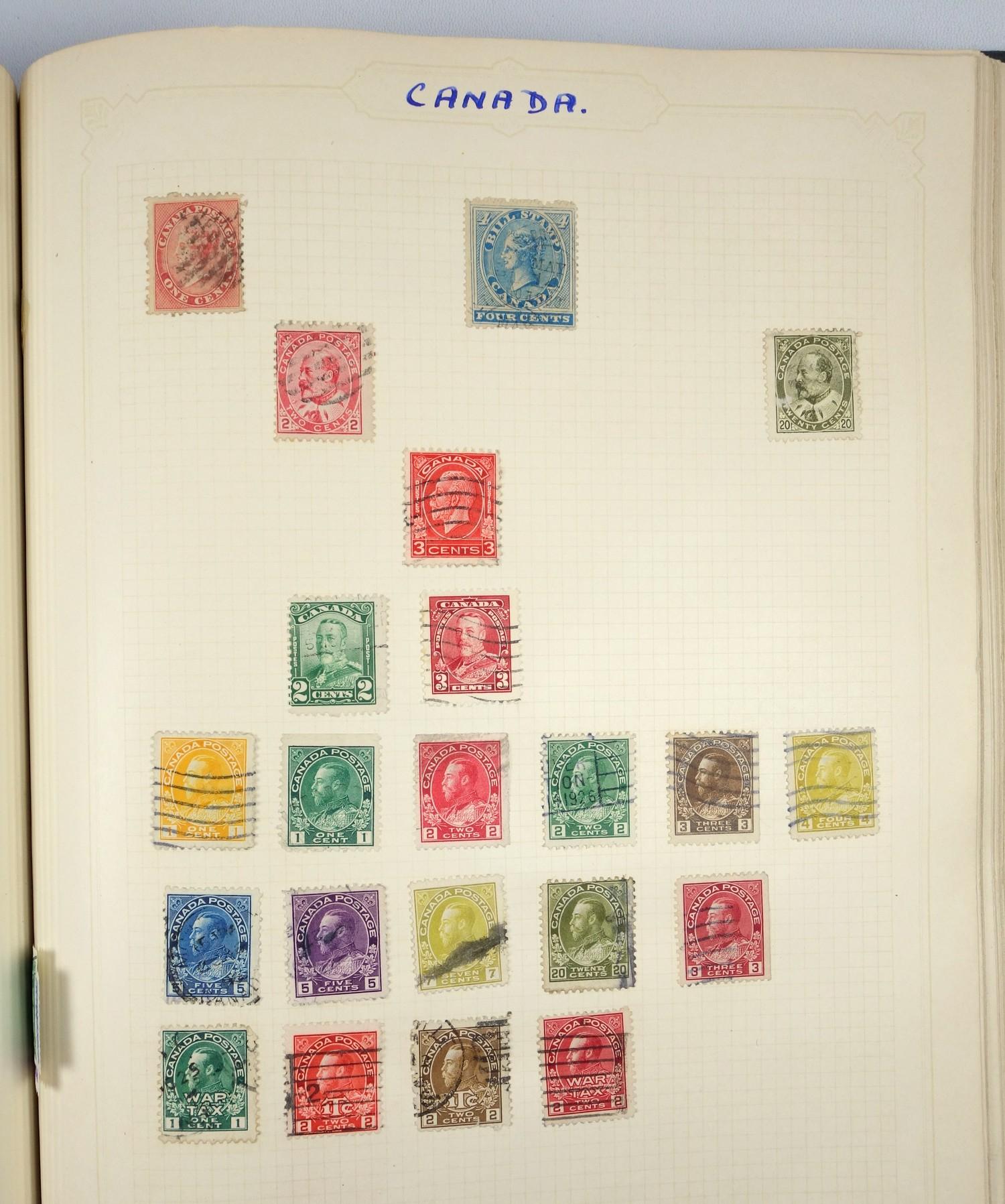 A large collection of stamps, contained in five albums and some loose examples, including a broad - Image 45 of 60