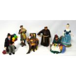 A group of Royal Doulton figures, The Laird, The Jovial Monk HN2144, The Balloon Man HN1954, The