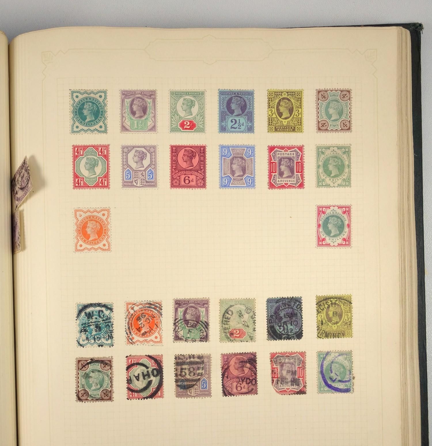 A large collection of stamps, contained in five albums and some loose examples, including a broad - Image 38 of 60