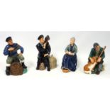 A group of Royal Doulton figures, The Lobster Man HN 2317, Shore Leave HN 2254, The Cup of Tea HN
