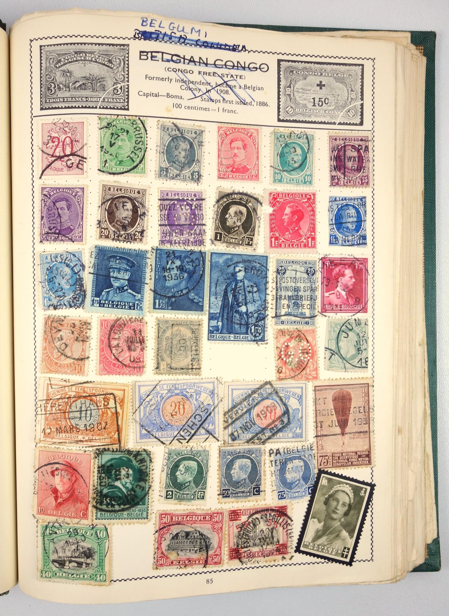 A large collection of stamps, contained in five albums and some loose examples, including a broad - Image 30 of 60