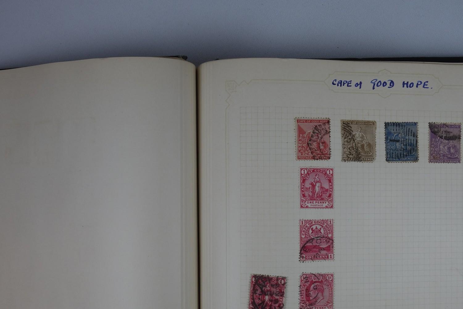 A large collection of stamps, contained in five albums and some loose examples, including a broad - Image 47 of 60